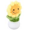 Crochet Sunflower Cute Knitted Sunflower In Pot Mothers Birthday Gift Office Desk Decor