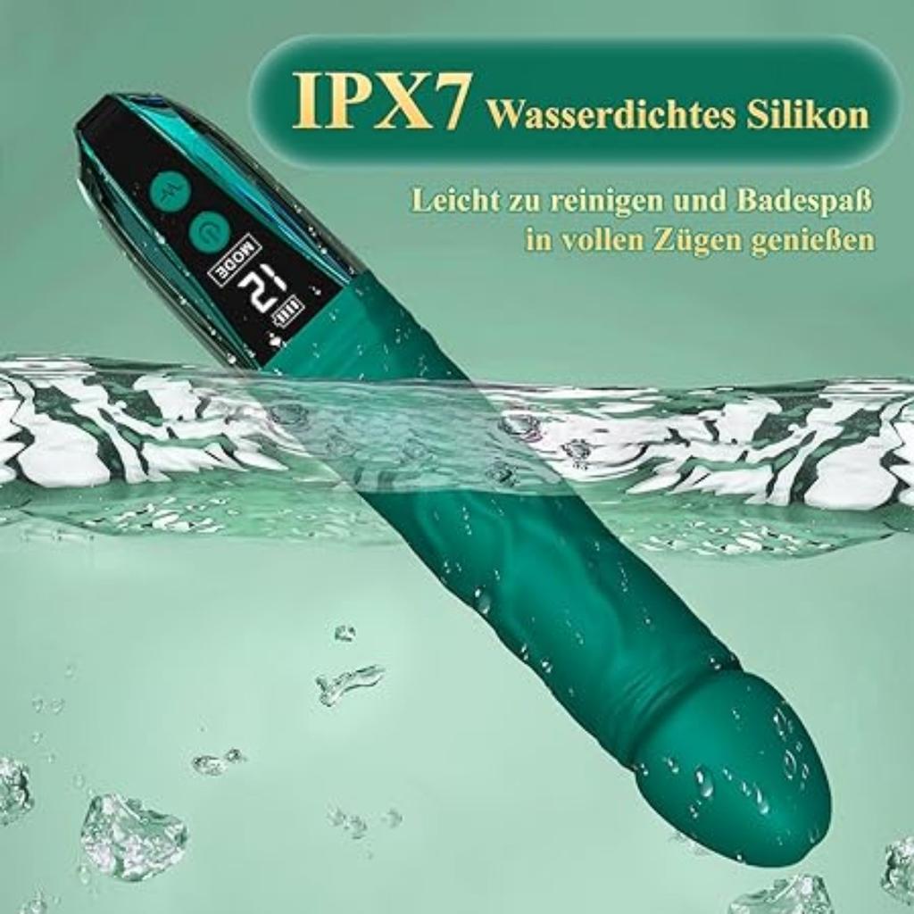 G Spot Dildo VibratorRealistisk anal dildo for med LED-skjerm, 12 vibrasjoner Klitoris Vibrator stav Sexleketøy for kvinnelige menn G Spot anal stimulering