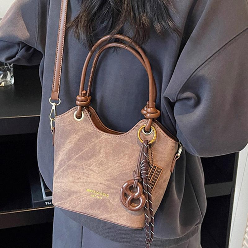 Handbag Women's Korean Version Ins Fashion Messenger Bucket Bag 2025 Autumn New Simple High-value Shoulder Women's Bag