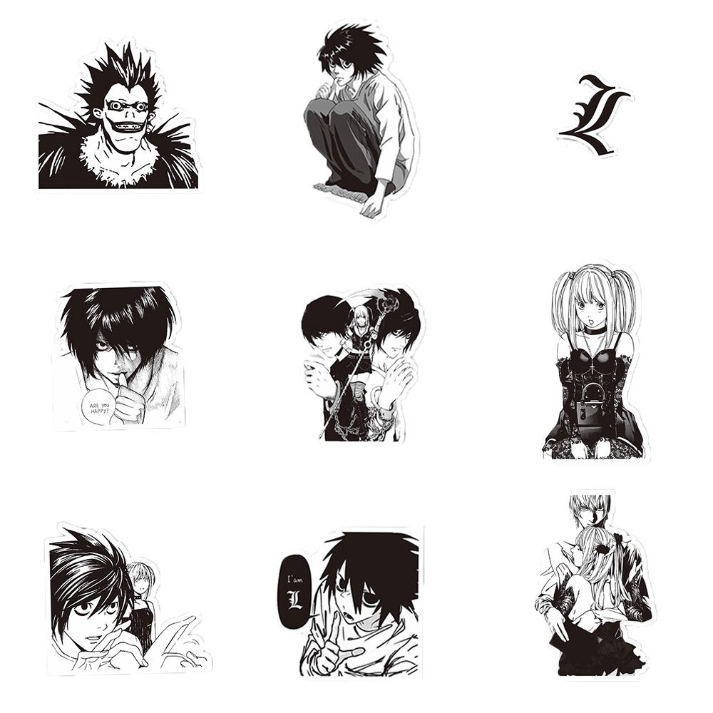 10/30/65pcs Anime Death Note Stickers Black White Decals DIY Laptop Motorcycle Skateboard Car Phone Bike Waterproof Sticker Toys
