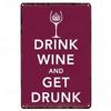 Retro Wine Metal Sign Plaque Vintage Whiskey Painting Perfect for Bar Restaurant Club Man Cave Wall Decor