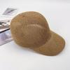 Atmungsaktive Sommer-Stroh-Baseballkappe für Herren und Damen, Outdoor-Papier-Sonnenhüte, einfarbig, verstellbarer Schattenspender, Strandhüte