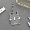 Cartoon Korean Photocard Holder with Keychain Photo Photocard Frame  School Stationery