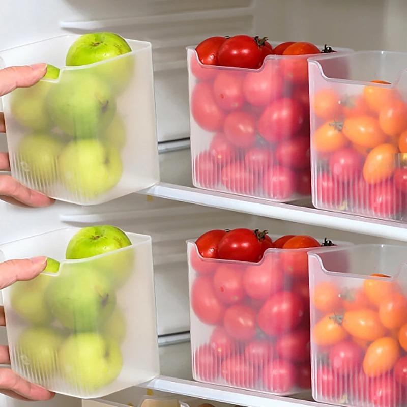 5/1Pcs Refrigerator Organizer Box Fridge Side Door Storage Container Plastic Translucent Kitchen Food Fruit Spice Storage Box