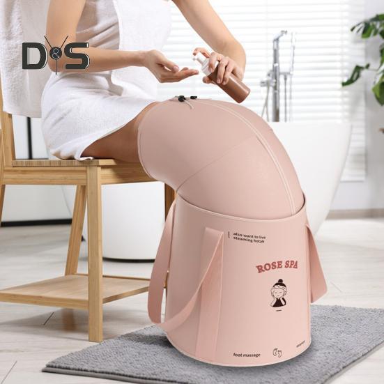 Collapsible Foot Bath Bucket with 5-Layer Insulation Portable Soaking Bag Hot Cold Baths Waterproof Design Foot Spa Bucket