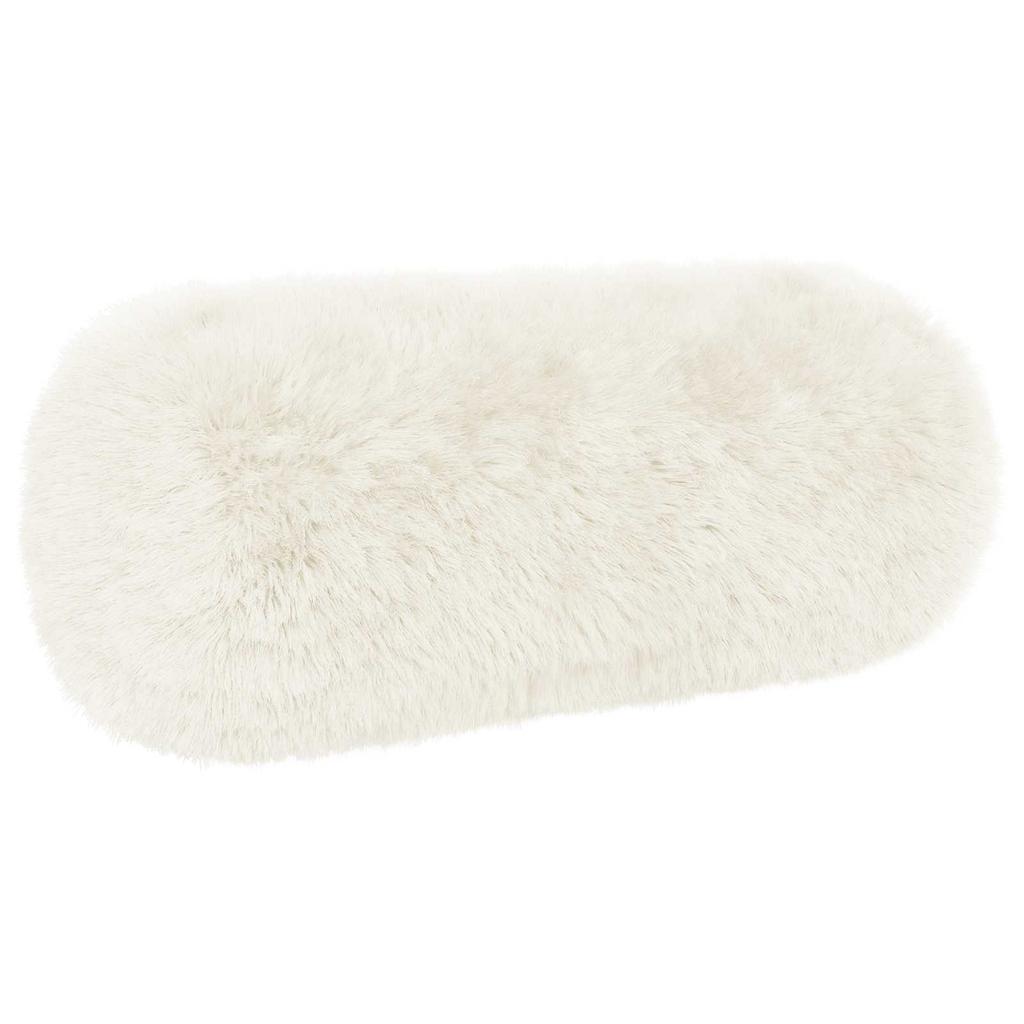 Cushion with Insert HEERLEN 2 Pcs White PV Fleece