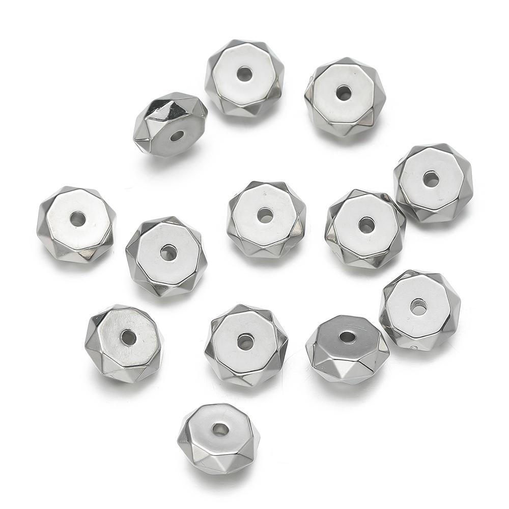 50pcs/lot CCB Spacer Beads Charms Antique Silver Color Spacer Beads Charms Pendants For DIY Bracelets Jewelry Making Accessories