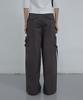 Uusoo Fold-Over Waist Cargo Pants_ Dark Gray