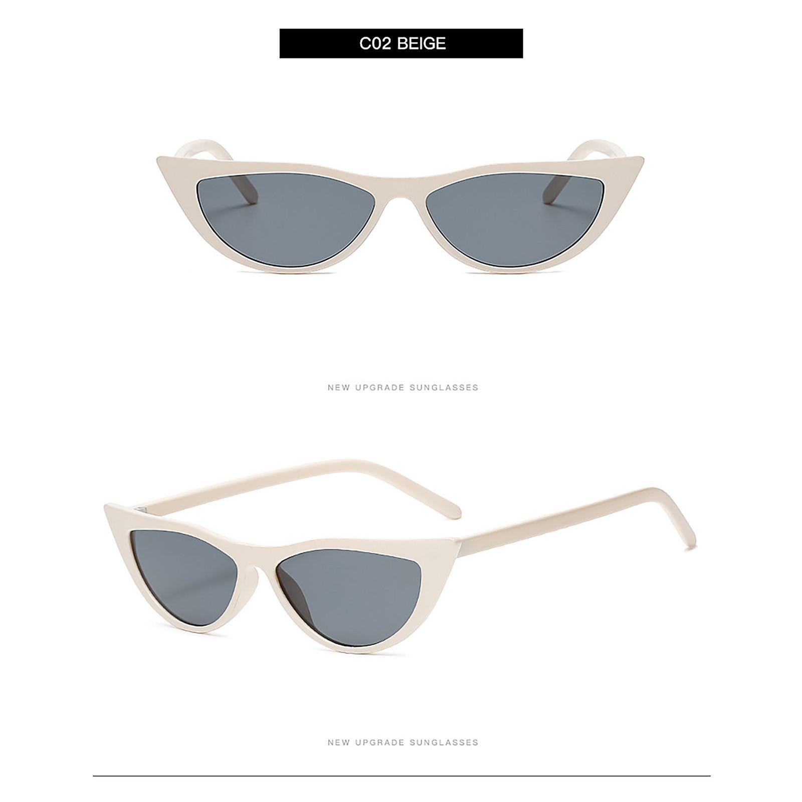 

Солнцезащитные очки для взрослых, винтажные кошачьи глаза, защита от ультрафиолета, зеркальные красочные солнцезащитные очки One Size