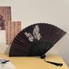 Handheld Wood Fabric Fan With Chinese Traditional Painting Calligraphy Fan for Outdoor Use Dance Fan