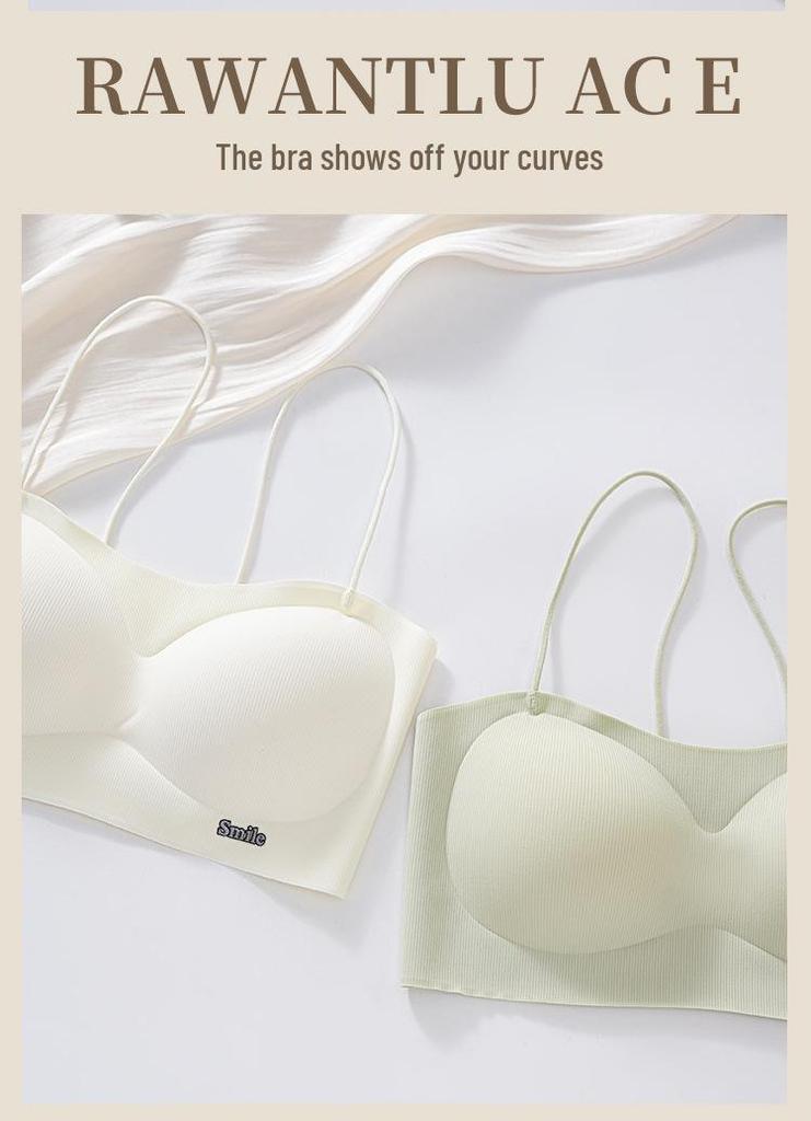 Wireless Adjustable Camisole Bra: Sexy Gathered Back Strap, Soft Support, Breathable, Underarm Fat Collection