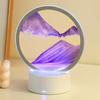 LED 16 Colors 3D Sandscape Lamp RGB Hourglass Light Moving Sand Art Frame Night Light with Deep Sea Display New Year Gift
