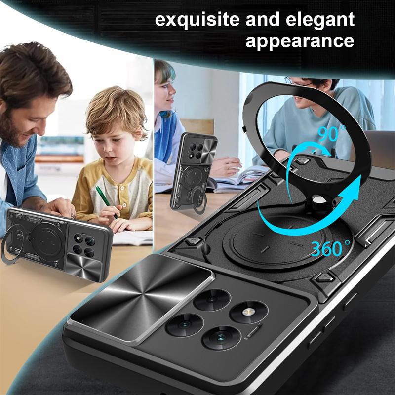 Armor Kameraschutz Hülle für OnePlus 13R 12R 10T Ace 3 5 Pro 5G Hülle Ringständer Magnetische Autoabdeckung für One Plus 13 1+13 Ace5