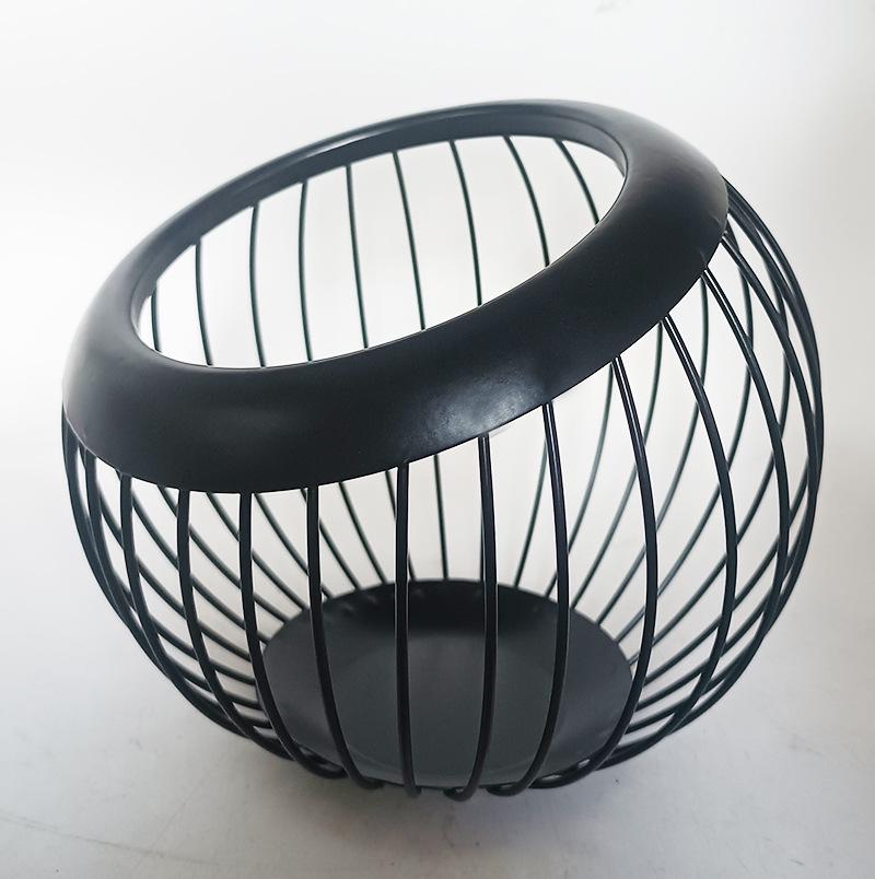 European-Style Irregular Wrought Iron Fruit Basket & Coffee Capsule Rack