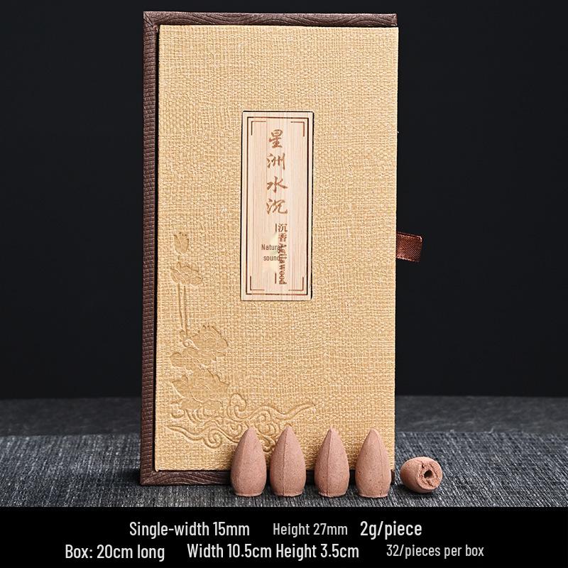 Natural Backflow Incense Tower: Indoor Aromatherapy with Sandalwood, Agarwood, Mugwort, and Taihang Cliff Cypress