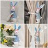 Cute Rabbit Curtain Tieback Cartoon Style Drapery Tiebacks for Living Room Bedroom Courtyard Easter Theme Curtain Holdback