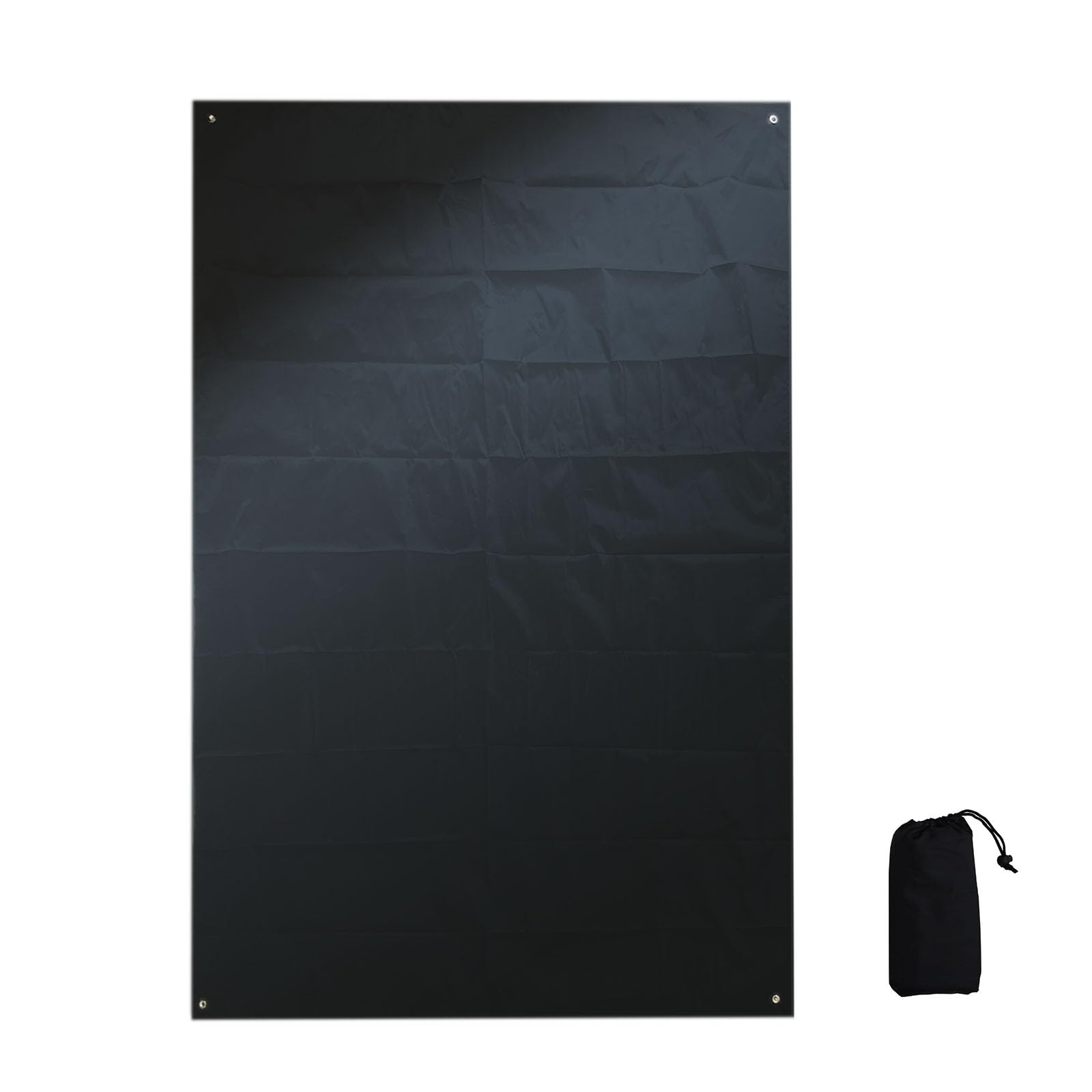 

Seekdem Ground Sheet, Luggage Placement Sheet, Ground Cloth, 200cm x 150cm, Black, Waterproof, Camping, Outdoor, with Storage Bag, SD-GS200BK