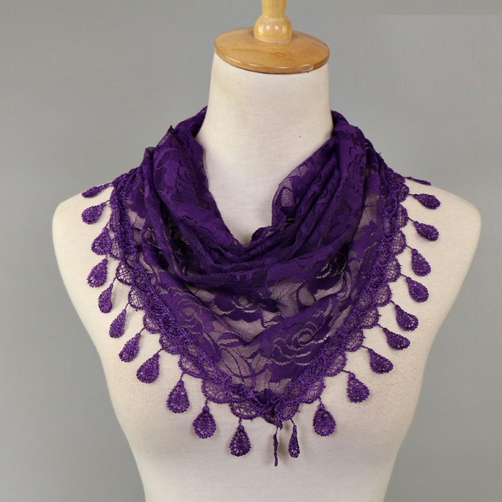 Fashionable Neckerchief Hollow Rose Scarf Lace Scarf