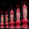 Liquid Silicone Shaped Dog Dildo Rear Anal Plug Dildo Female Masturbator Sex Products