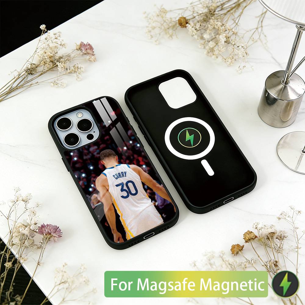 Basketball Star Stephen Curry Phone Case For iPhone17,16,15,14,13,12,11 Plus,Pro Magnetic For Magsafe Wireless Charging