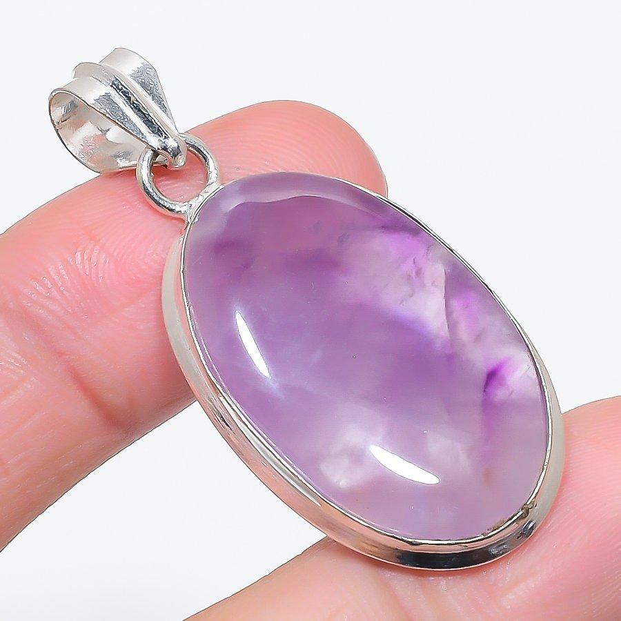 

Натуральный Аметист Шалфея Драгоценный камень 925 Стерлинговое серебро Ювелирная подвеска 1,89 V8G21