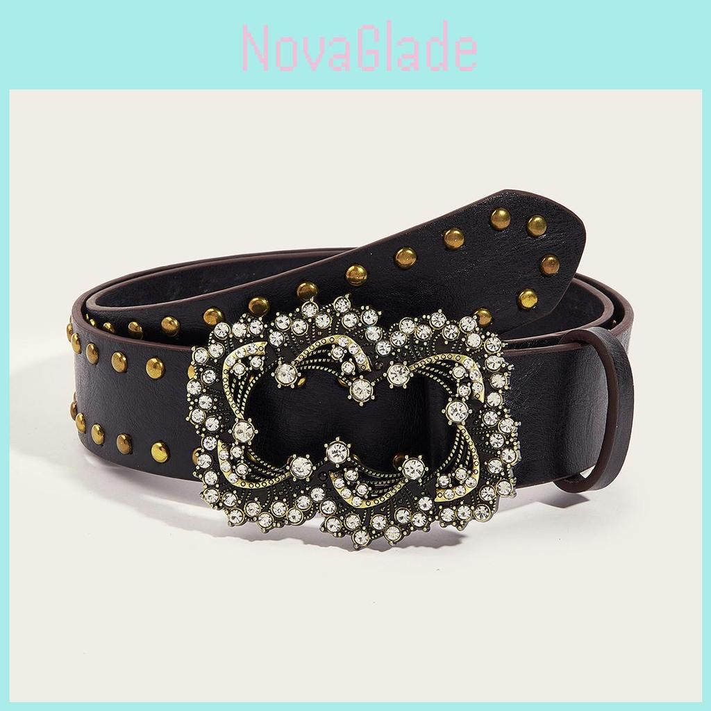 New Arrival Retro Rivet Fashion Punk Style Wide Waist Belt Personality Female Jeans Belt