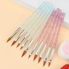 5 Nail Pen Set, Onion Powder Rod Crystal Pen, Nail Brush, Painted Pen, Nail Pen Green, Nail Arrangement Pen Set