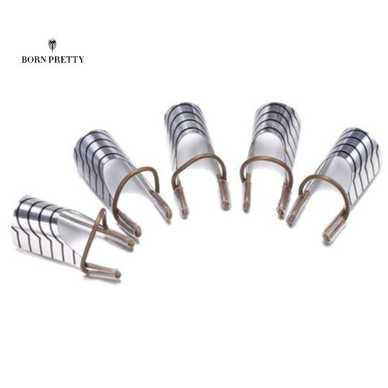 5Pcs Women Reusable Nails Ornaments Aluminum UV Gel Acrylic Tips Nail Art Extension Guide Forms