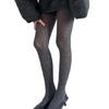 Women's Ribbed Cotton Tights with Flower Pattern High Elasticity Warmth Semi Opaque Pantyhose Slimming Leggings Hosiery