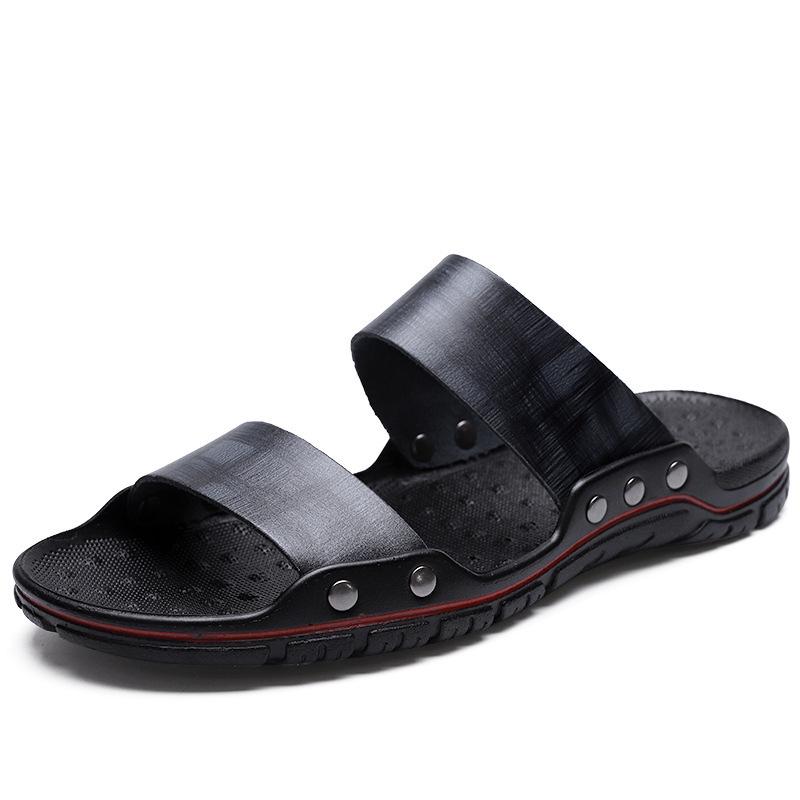 Men's Oversized Genuine Leather Non-slip Beach Sandals