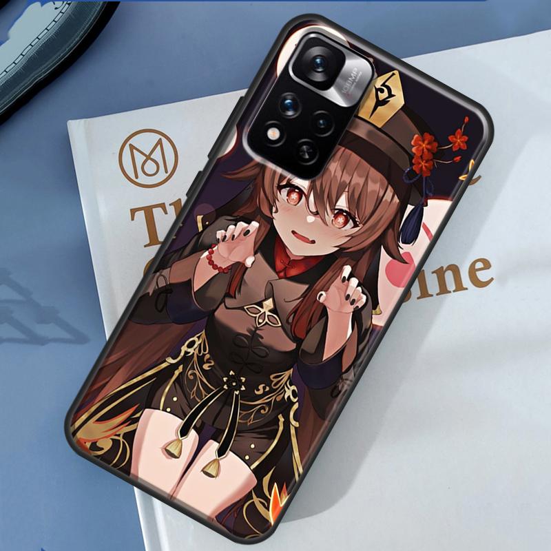 Hu Tao Genshin Impact Cartoon Case For Xiaomi Redmi Note 14 13 Pro 12 11 9 10 9S 10S 11S 12S Redmi 13C 10C 12C 14C Cover