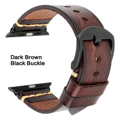 Lederarmband für Apple Watch Band 44mm 45mm 41mm 40mm 42mm 38mm Zubehör Armband Correa Armband IWatch Serie 3 4 5 6 SE 7