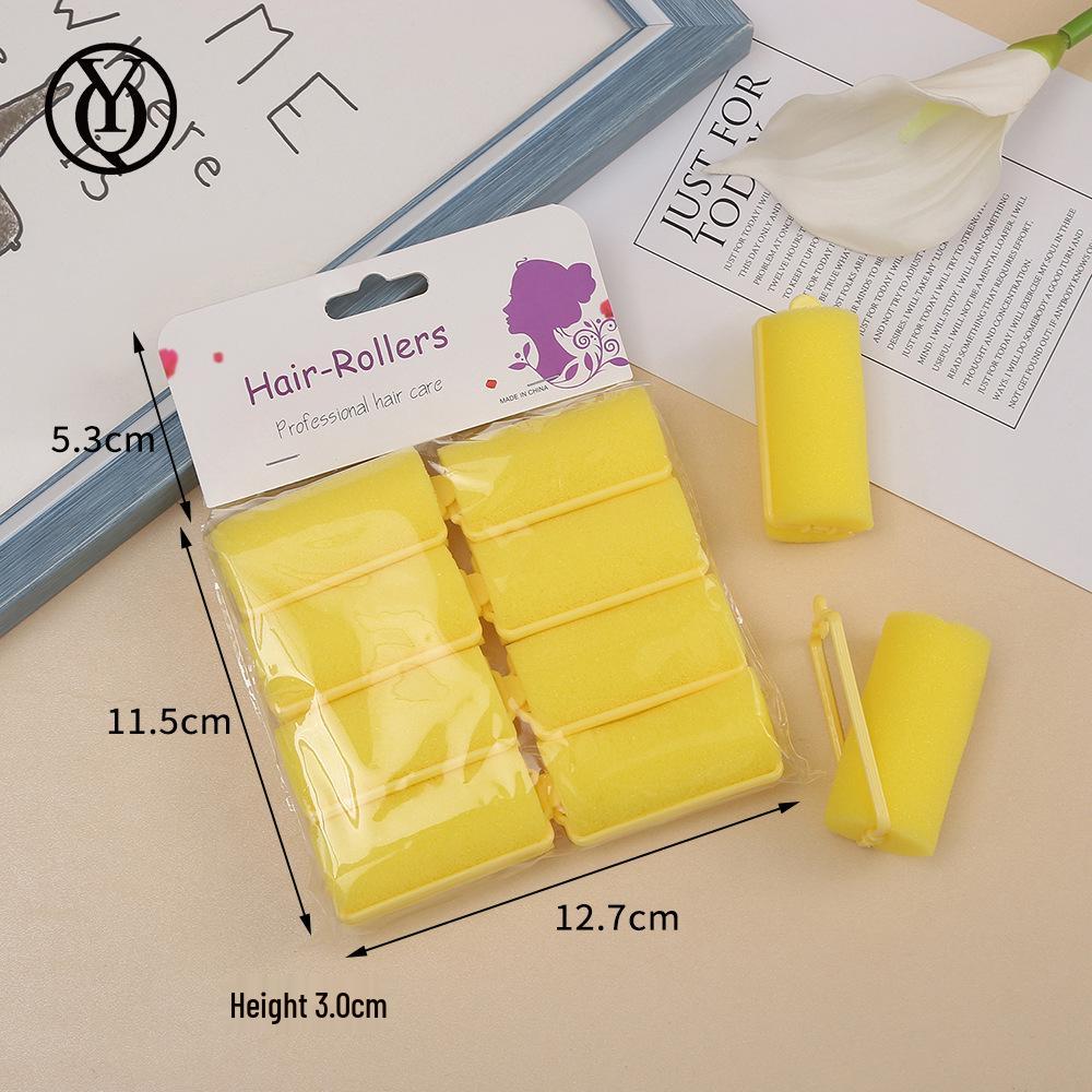 

Большие бигуди для завивки волос без нагрева - пушистая челка без повреждения с дизайном из восьми символов Sponge Hair Rollers 3.0 (8 pieces) жёлтый
