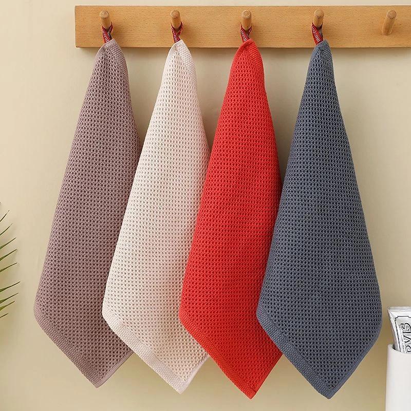 100% Cotton Kitchen Towel Ultra Soft Cleaning Absorb Water Cloth Waffle Honeycomb Cleaning Cloth Household Kitchen Accessories