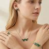 European and American Big-name Design Butterfly Necklace Earrings Bracelet Ring Combination Jewelry Set, Personalized Accessories