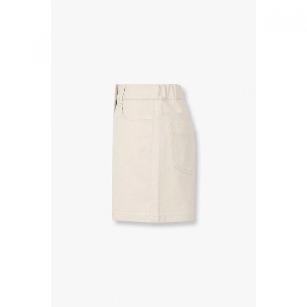 Studio Tomboy Denim Twill Back Banded Shorts  9176262983ct 