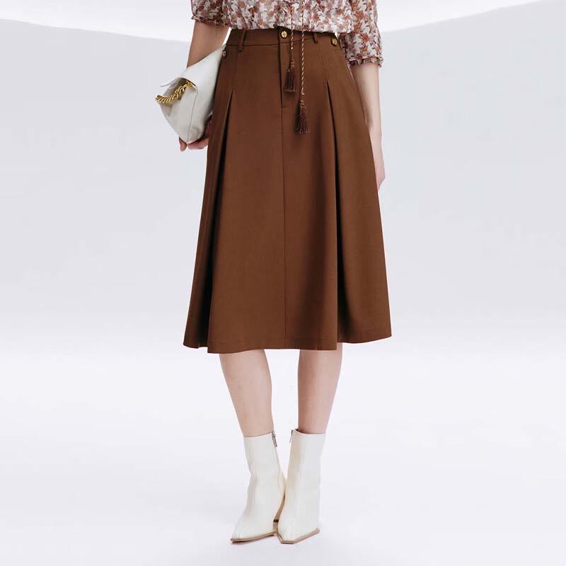 JESSIE Marled High-Waist Slim Midi Skirt XL