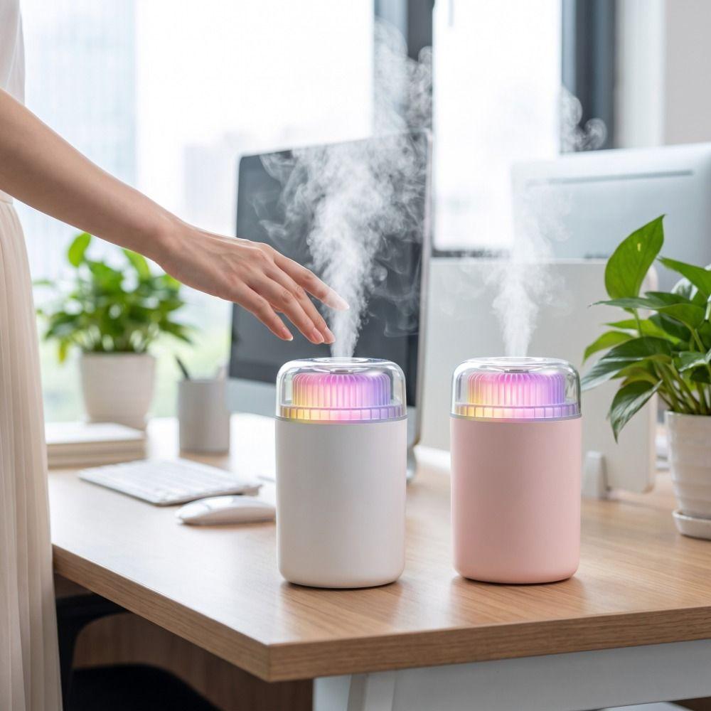 Portable Mini Air Humidifier Colorful Light Cool Mist Maker Car Aroma Purifier  Travel Use