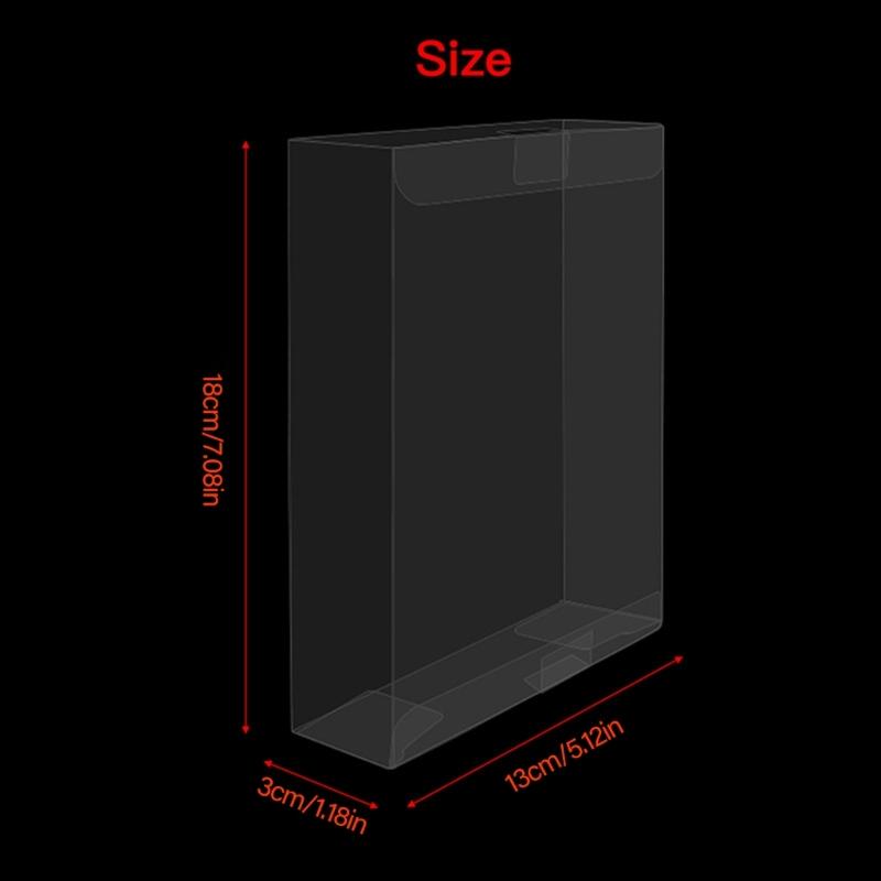 5pcs High Transparency Acrylic Game Protective Box Organizers Container Perfect Fit For Vintage Gamers And Enthusiasts