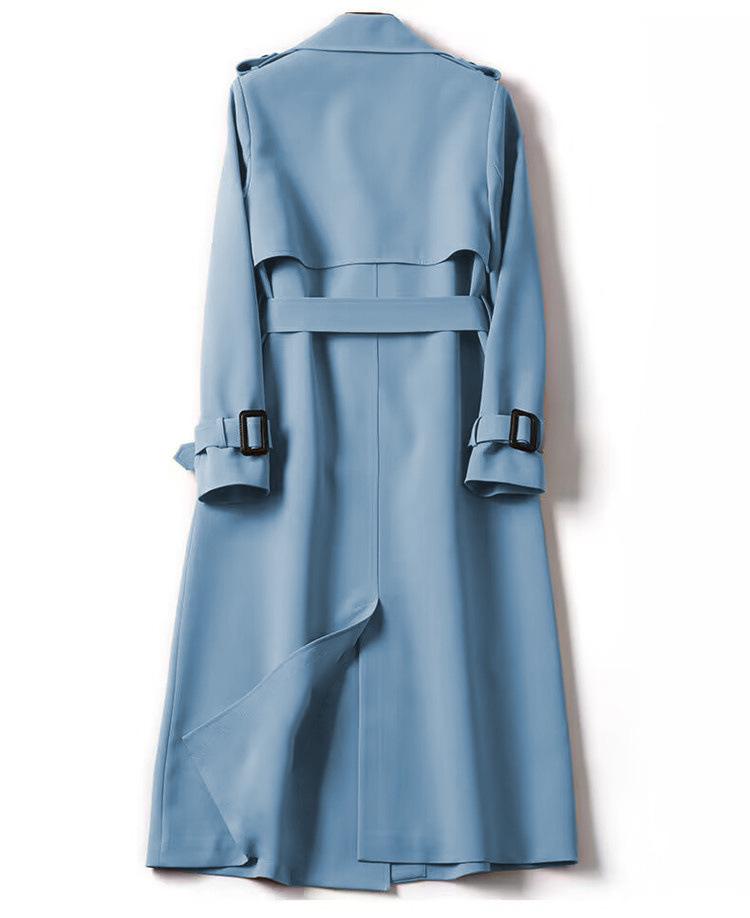 Women's Petite Mid-Length Trench Coat, 2026 Korean Version, Popular British Style, Spring/Autumn Over-the-Knee Outerwear