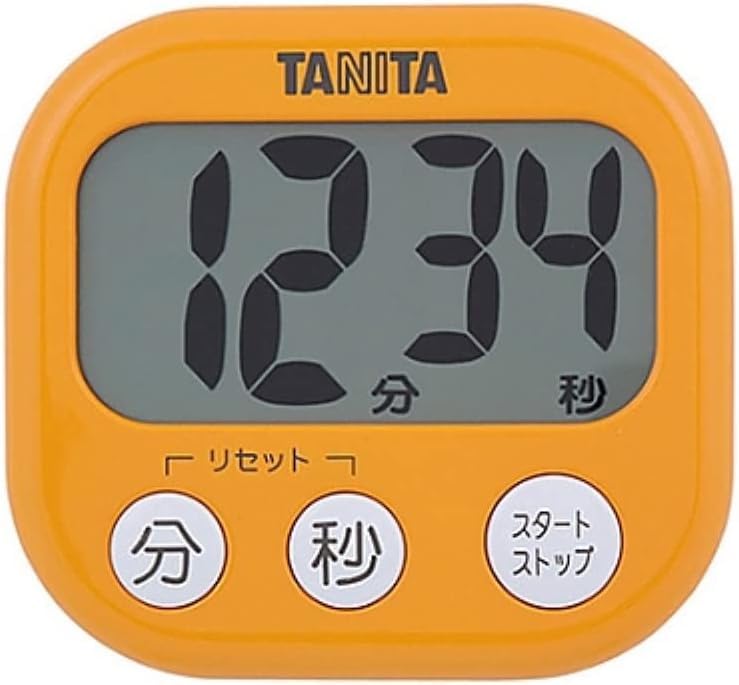 Tanita Timer for and 100 Large Loud Magnet Stand Authentic Kitchen Timer Large-View TD-384 Kitchen, Study, Learning, Minutes, Screen, Sound, &