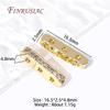 DIY Beading Jewellery Making Components 3 Holes Separators for Beads,18K Gold Plated Inlaid Zircon Beads Spacer Bar Separators