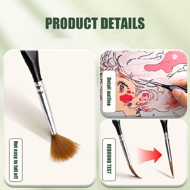 11 Pcs Fine Tip Paint Brush Set Miniature Painting Brushes Small Drawing Brush Detail Paint Brushes