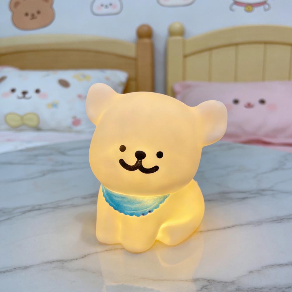 Puppy Night Light Scarf Figure - Cute Cartoon Desktop Ornament & Birthday Gift