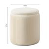 Round Ottoman Living Room Dresser Stool Nordic Modern Footrest Entrance Aesthetic Ottoman Pouf with Storage Space Soft Furniture