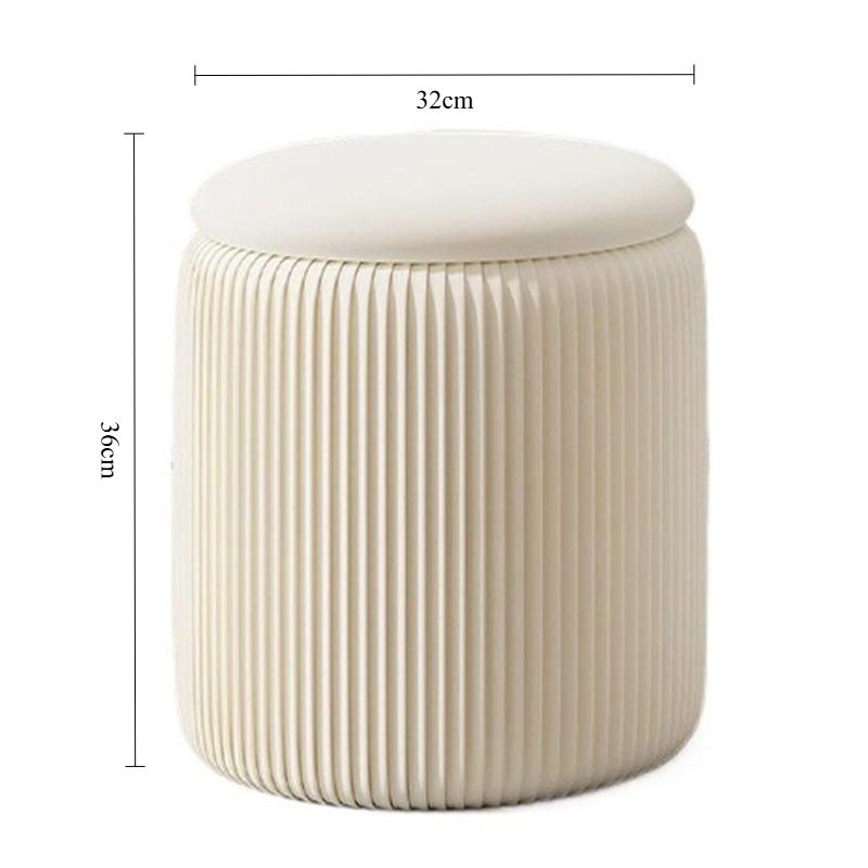 

Round Ottoman Living Room Dresser Stool Nordic Modern Footrest Entrance Aesthetic Ottoman Pouf with Storage Space Soft Furniture