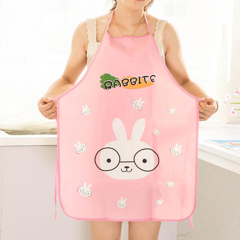 Home Women Waterproof Cute Cartoon Kitchen Restaurant Cooking Bib Apron Aprons