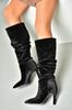 Women Modern Stylish Fashion Boots Boots Faux Leather Suede Skin Suede Thin Heel Boots