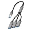 Type-C to USB 3.0 One-to-Three Splitter Hub for Keyboard and Mouse OTG Adapter