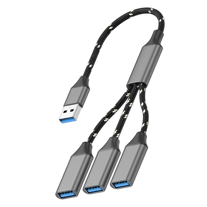 Type-C to USB 3.0 One-to-Three Splitter Hub for Keyboard and Mouse OTG Adapter